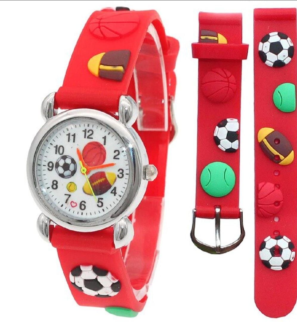 High Quality Cute Football Cartoon Children Watch Girls Rubber Kids Watches Boys Silicone Quartz Wristwatches (Random-Colour) View Gallery - Pakistan