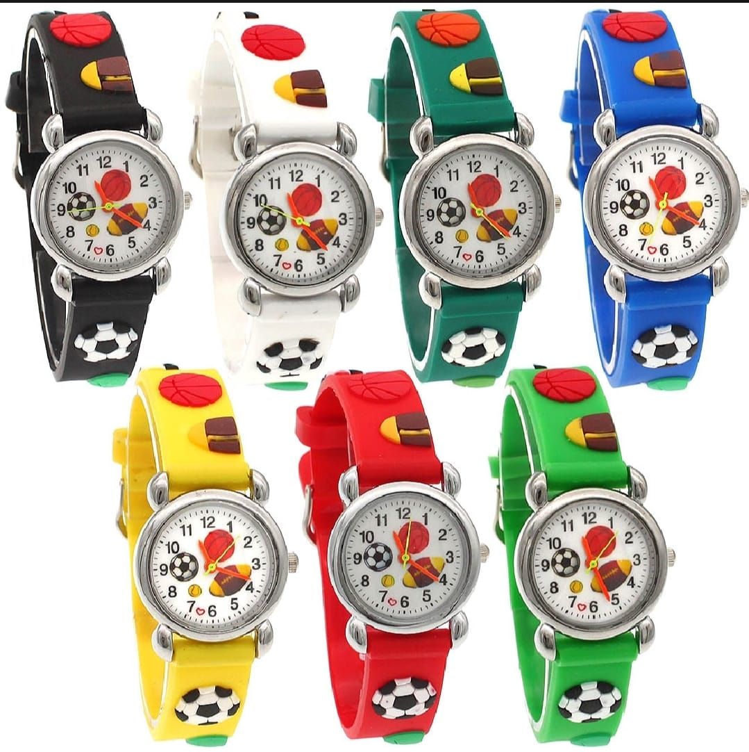 High Quality Cute Football Cartoon Children Watch Girls Rubber Kids Watches Boys Silicone Quartz Wristwatches (Random-Colour) View Gallery - Pakistan