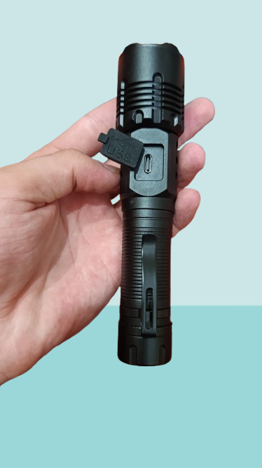 RL-2308 High-Power Rechargeable LED Flashlight – Long Range, Durable &amp; Energy Efficient View Gallery - Pakistan