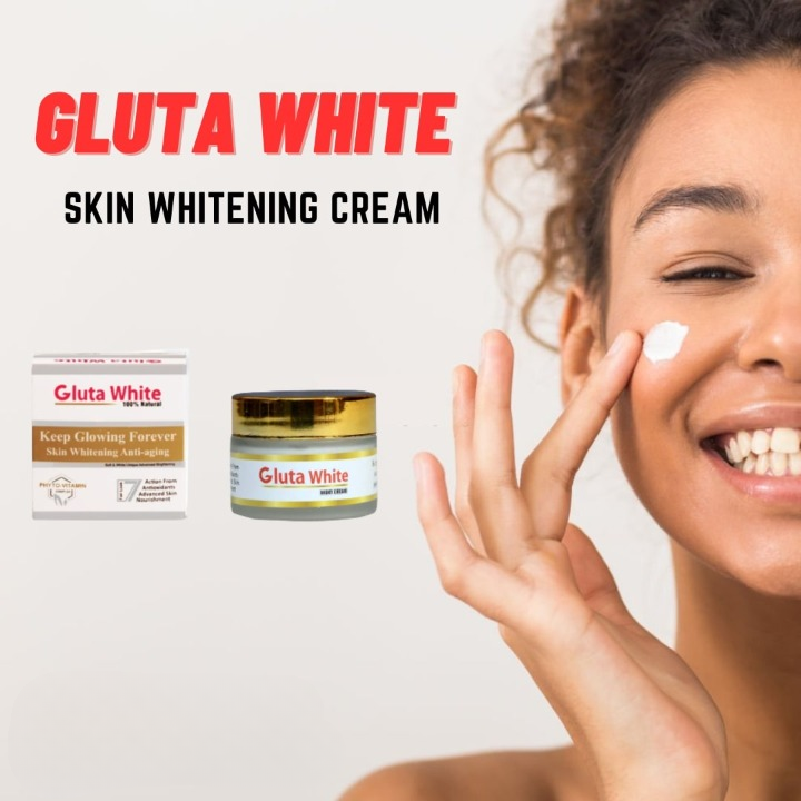 Gluta White Extreme Stronger Light Up And Anti-Aging Day &amp; Night Cream | 50gram View Gallery - Pakistan