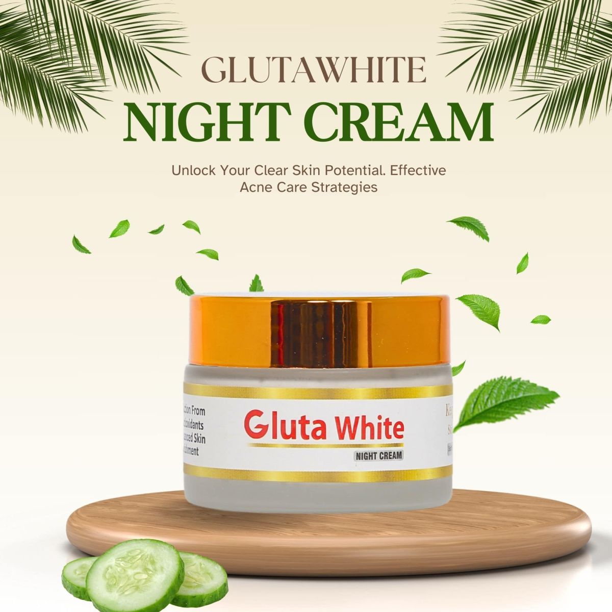 Gluta White Extreme Stronger Light Up And Anti-Aging Day &amp; Night Cream | 50gram View Gallery - Pakistan