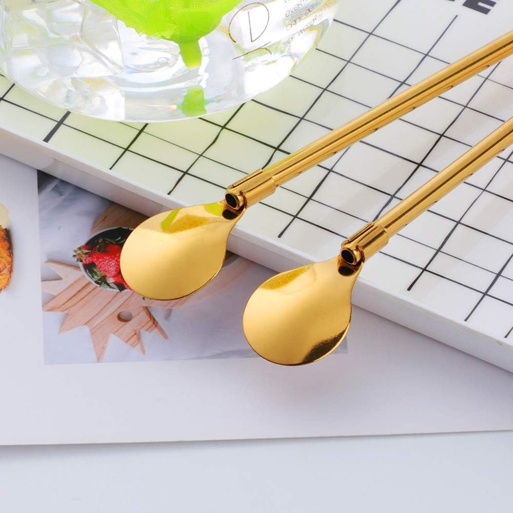 6-Piece Reusable Stainless Steel Straw Spoons with Cleaning Brush – Eco-Friendly View Gallery - Pakistan