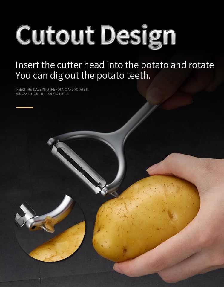 Stainless Steel Vegetable Peeler – Dual Blades for Effortless Peeling View Gallery - Pakistan