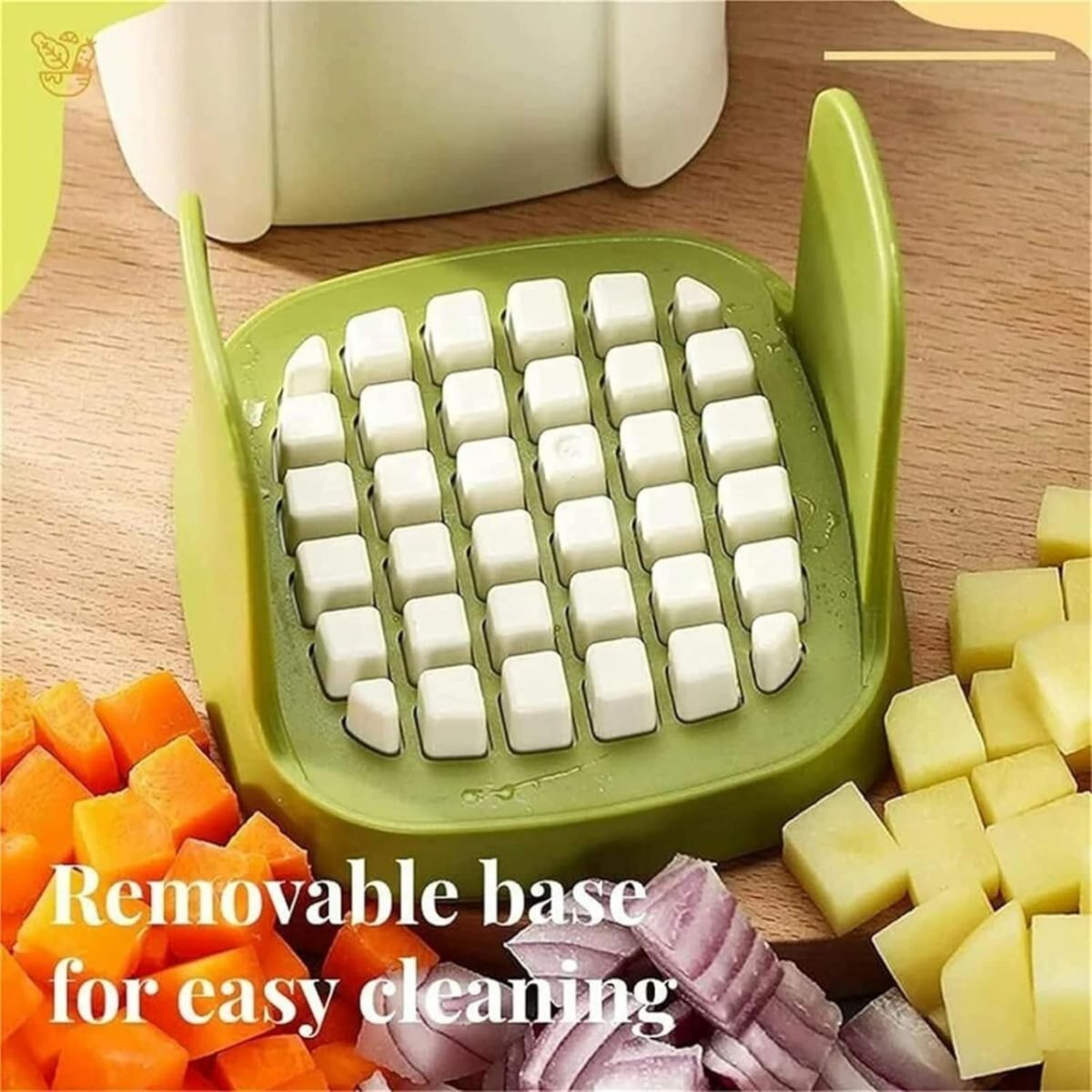 Multi-Function Handheld Chopper – Dicing, Slitting &amp; Slicing Tool for Quick Food Prep View Gallery - Pakistan
