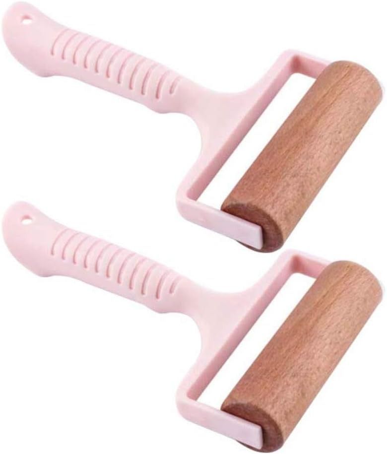 2pcs Wooden Rolling Pin for Baking – Hand Push Dough Roller with Non-Stick Surface, Lightweight &amp; Kid-Friendly View Gallery - Pakistan