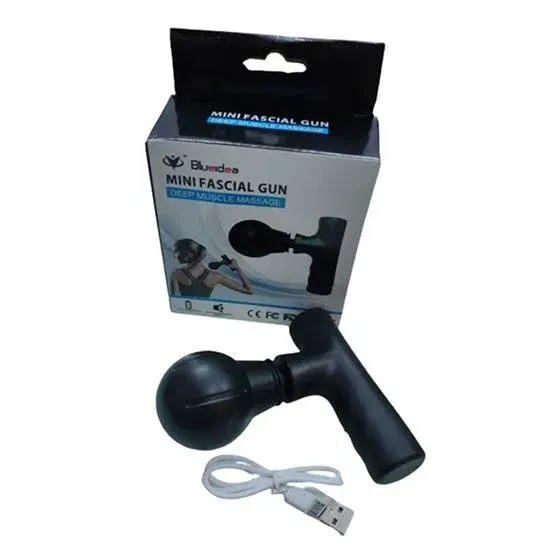 Black Mini Facial Gun – Portable Deep Muscle &amp; Face Massager for Gym and Home Use