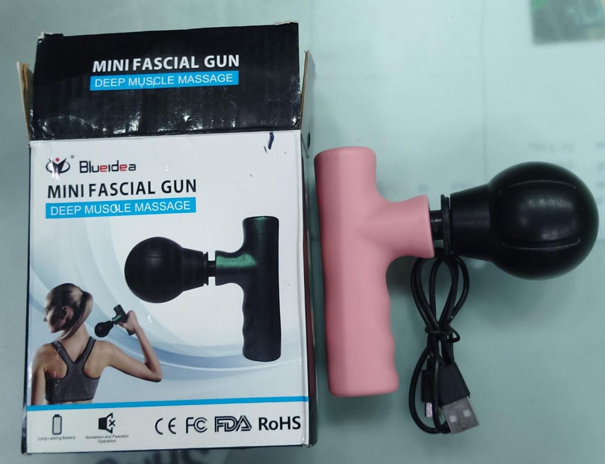 Black Mini Facial Gun – Portable Deep Muscle & Face Massager for Gym and Home Use View Gallery - Pakistan