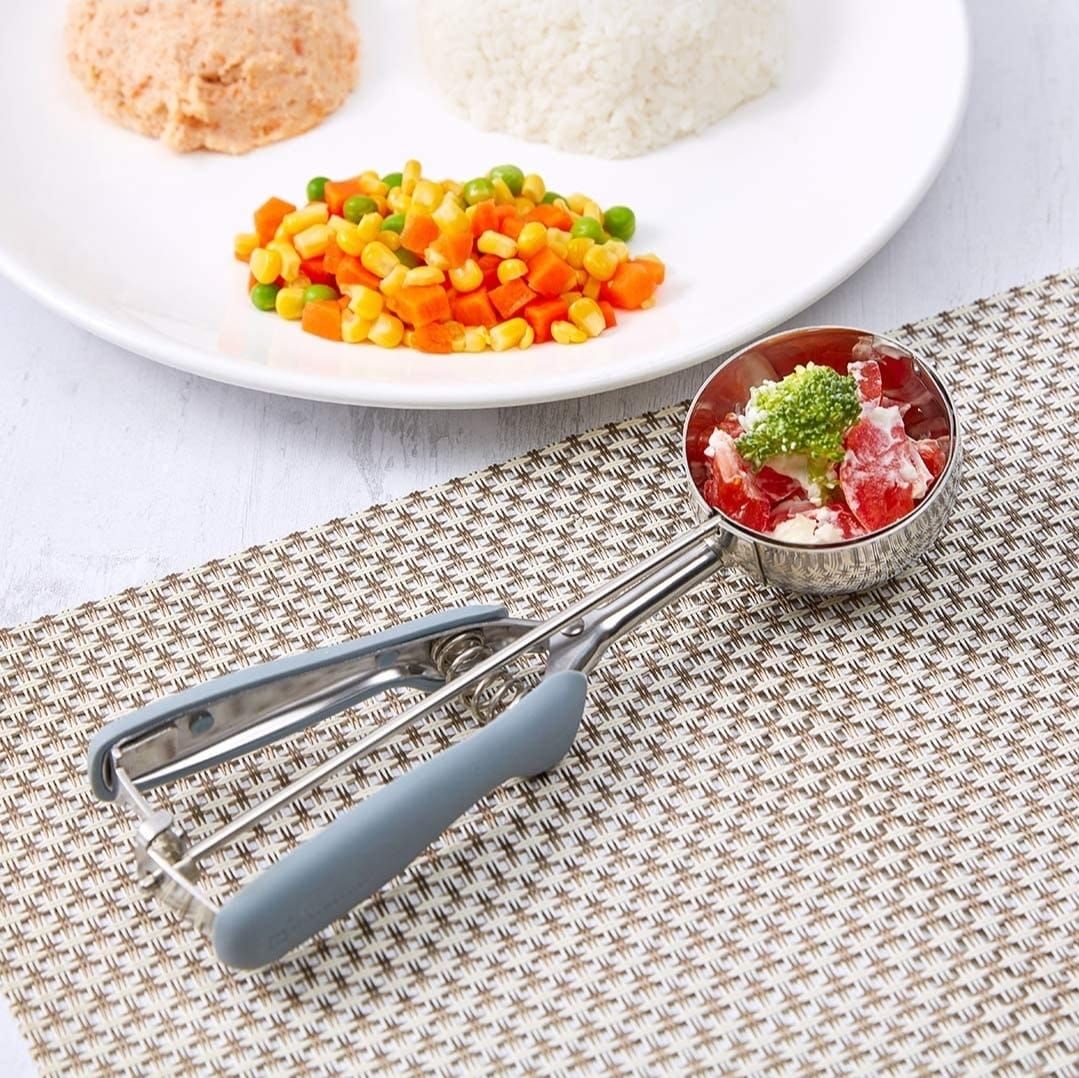 Premium Stainless Steel Ice Cream Scoop – Heavy Duty Metal Scooper Spoon, Dishwasher Safe, Ergonomic Handle for Frozen Yogurt, Gelato, Sundaes &amp; More – Medium, Silver View Gallery - Pakistan