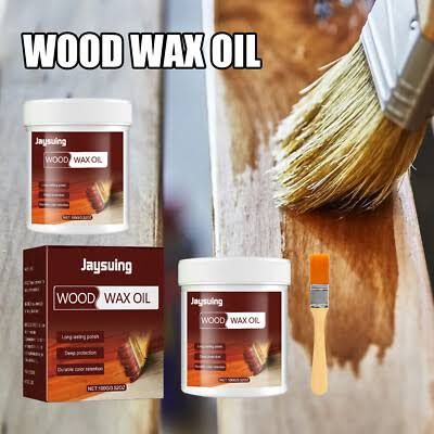 Wood Wax Oil for Furniture – Natural Finish &amp; Deep Wood Nourishment With Bursh 100gm View Gallery - Pakistan