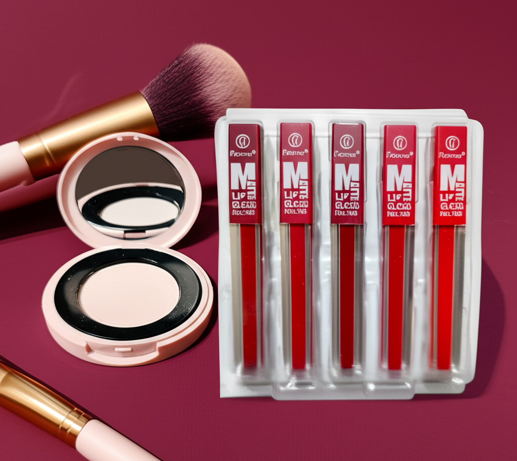 6-Piece Matte Lip Gloss Set – , Waterproof Lip Color Kit for All-Day Wear P