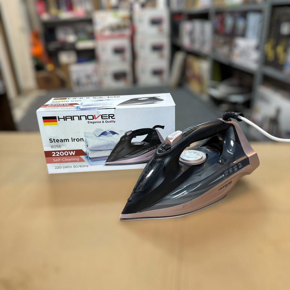 Hannover Steam Iron – 2200W German Lot | Ceramic Soleplate, Vertical &amp;amp; Burst Steam, Self-Cleaning, Adjustable Temperature Control