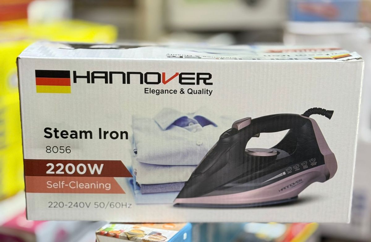 Hannover Steam Iron – 2200W German Lot | Ceramic Soleplate, Vertical &amp; Burst Steam, Self-Cleaning, Adjustable Temperature Control View Gallery - Pakistan