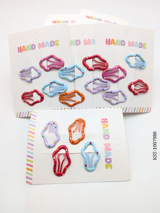 4-Piece Multicolor Hair Clip Card - Kids Accessories - Hair Pin View Gallery - Pakistan