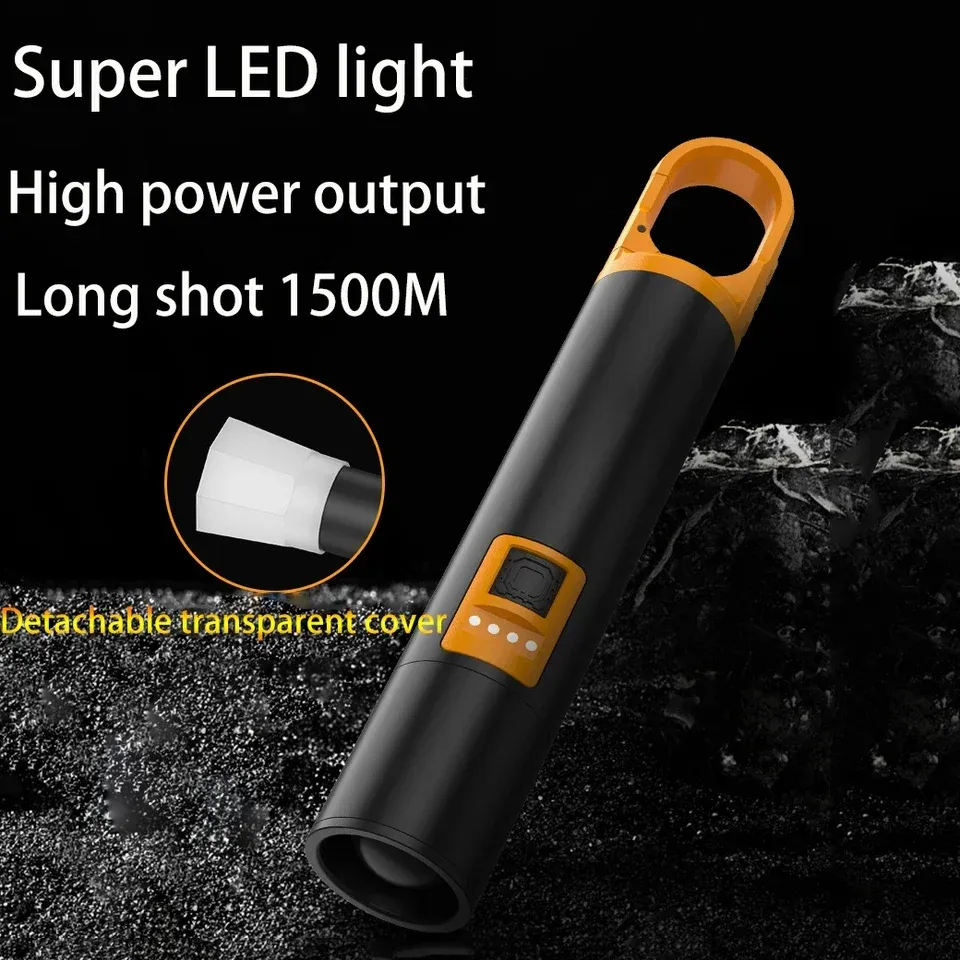 L-S18 Glare Rechargeable Type-C LED Flashlight With Power Bank – USB Input/Output, Digital Display, Emergency Torch &amp; Phone Charger for Outdoor &amp; Home Use View Gallery - Pakistan