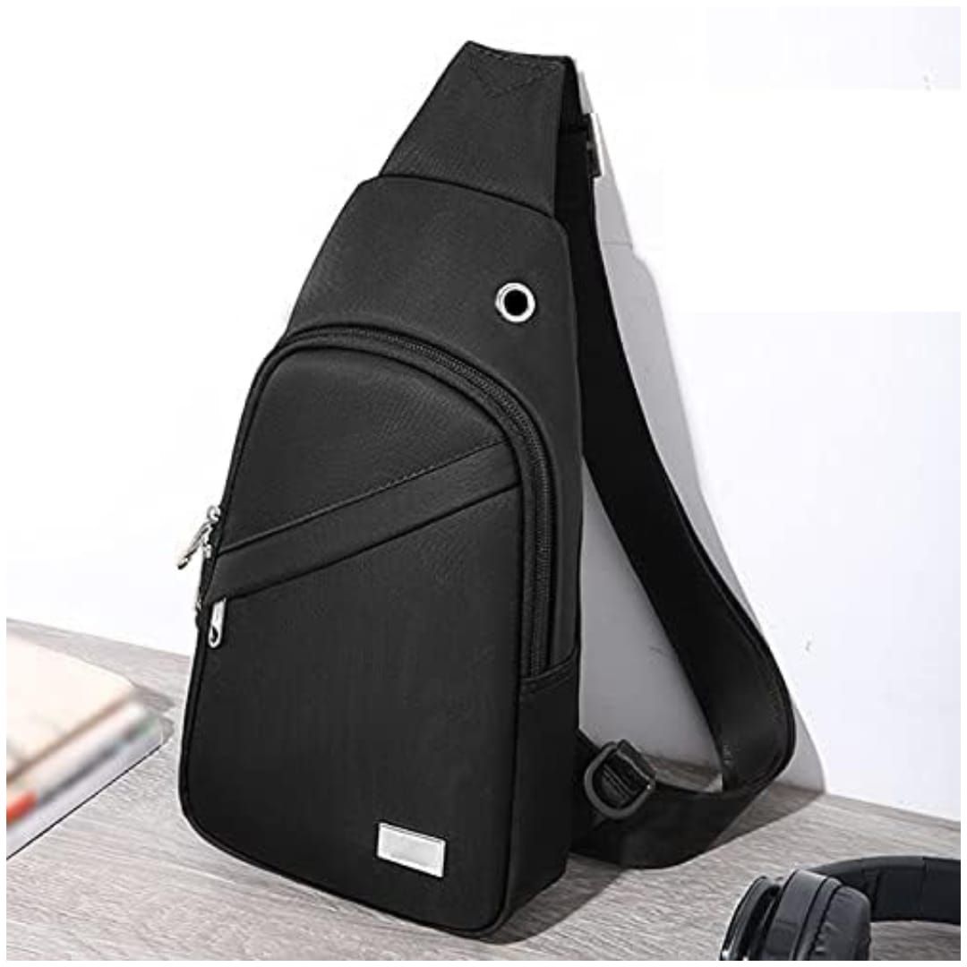 Minimalist Black Crossbody Sling Bag – Lightweight &amp;amp; Stylish Travel Chest Pack for Men &amp;amp; Women
