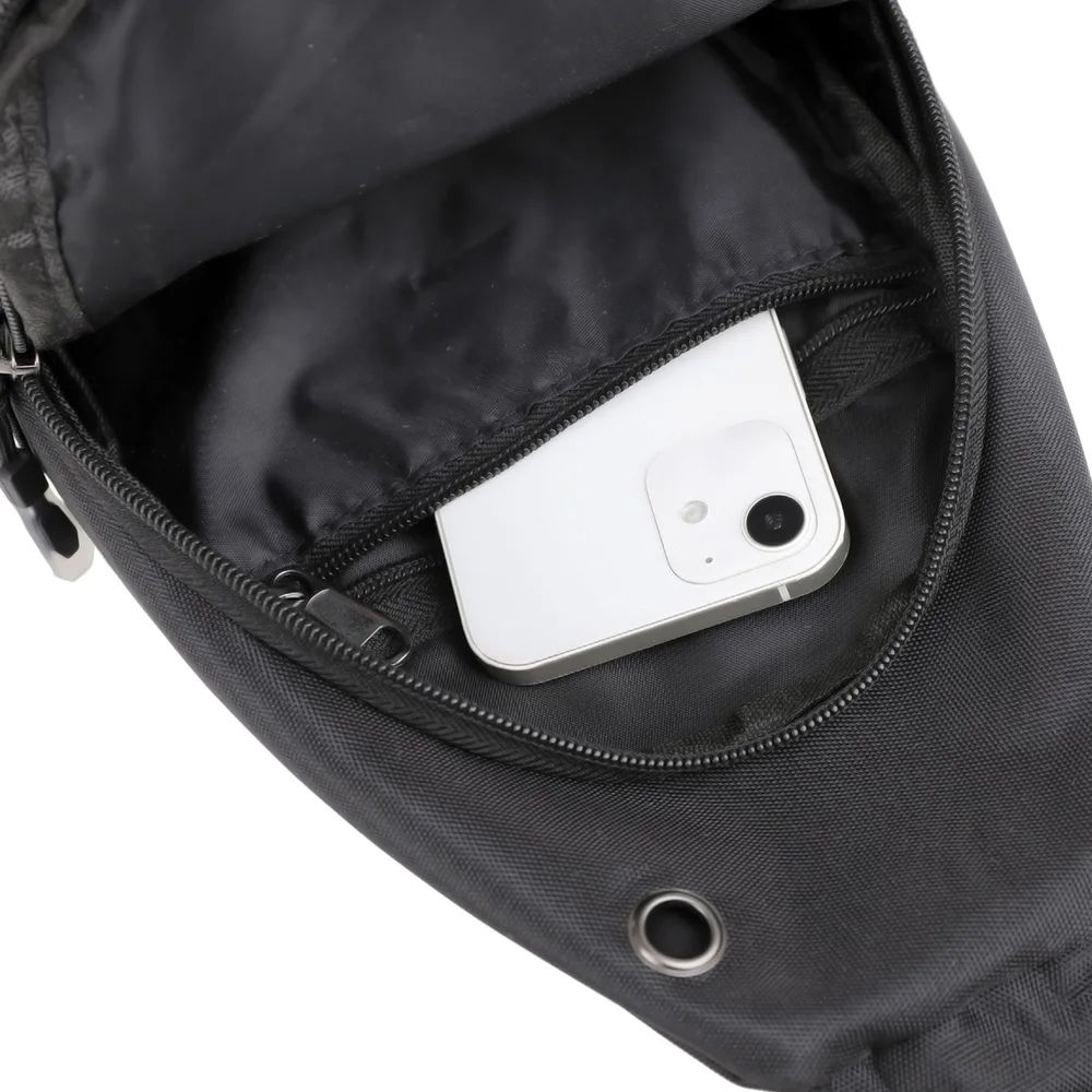 Minimalist Black Crossbody Sling Bag – Lightweight &amp; Stylish Travel Chest Pack for Men &amp; Women View Gallery - Pakistan