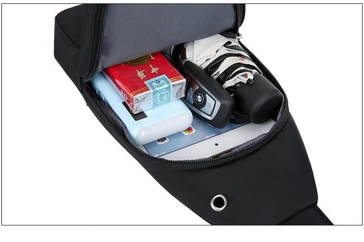 Minimalist Black Crossbody Sling Bag – Lightweight &amp; Stylish Travel Chest Pack for Men &amp; Women View Gallery - Pakistan