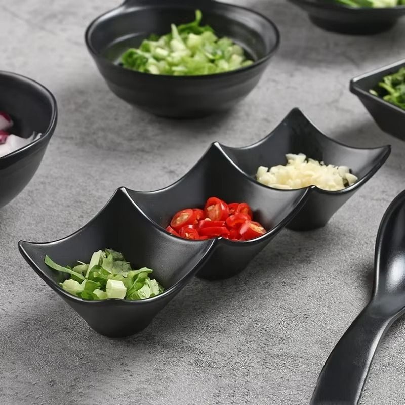 3-Compartment Dipping Sauce Dish – BPA-Free Plastic Condiment Server for Hot Pot, Sushi, Appetizers – Microwave &amp; Dishwasher Safe (random color) View Gallery - Pakistan