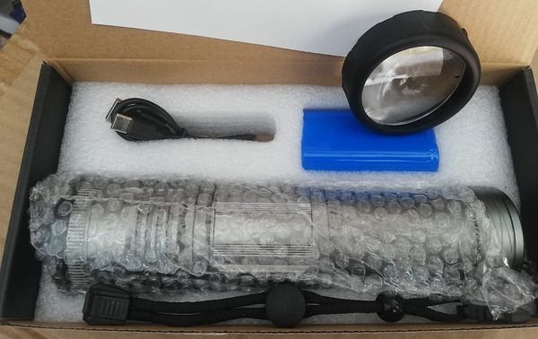 Tactical LED Flashlight Kit SP-38-1 – Rechargeable High Power Torch with 3x18650 Batteries &amp; Portable Hard Case View Gallery - Pakistan
