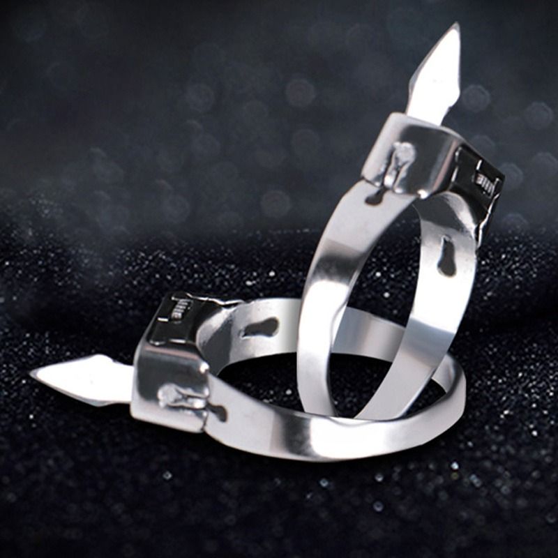 Stainless Steel Self-Defense Ring with Hidden Blade – Adjustable Mini Knife Ring for Personal Safety – Wearable Concealed Protection Tool for Men &amp; Women View Gallery - Pakistan