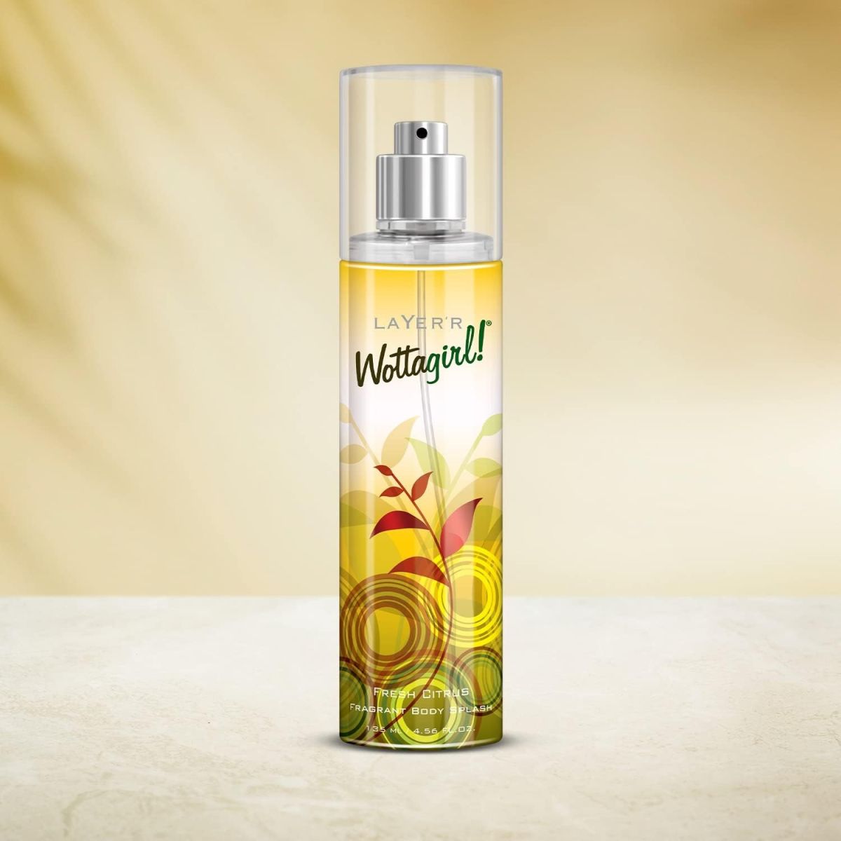 Layer’r Wottagirl Fresh Citrus Body Splash for Women – Long-Lasting Fruity Fragrance with Apple, Grapefruit &amp;amp; Amber – 135 ml, Skin-Friendly Mist – Made in India