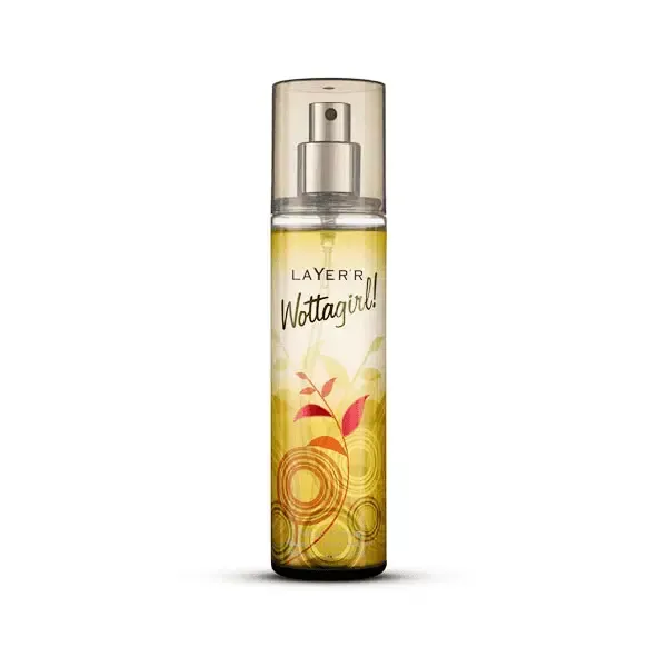 Layer’r Wottagirl Fresh Citrus Body Splash for Women – Long-Lasting Fruity Fragrance with Apple, Grapefruit &amp; Amber – 135 ml, Skin-Friendly Mist – Made in India View Gallery - Pakistan