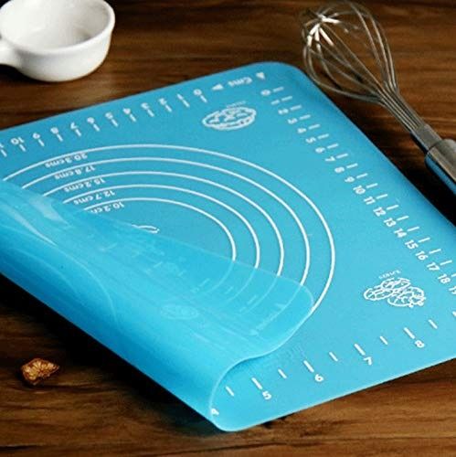 Silicone Pastry Mat – 14 Inch Round Non-Stick Baking Mat with Measurements – Food-Grade, Heat-Resistant, Reusable Rolling Surface for Dough, Pizza, Pie, and Fondant (Random Color) View Gallery - Pakistan
