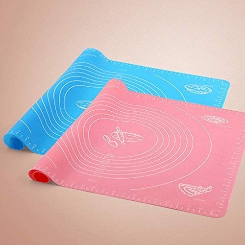 Silicone Pastry Mat – 14 Inch Round Non-Stick Baking Mat with Measurements – Food-Grade, Heat-Resistant, Reusable Rolling Surface for Dough, Pizza, Pie, and Fondant (Random Color) View Gallery - Pakistan