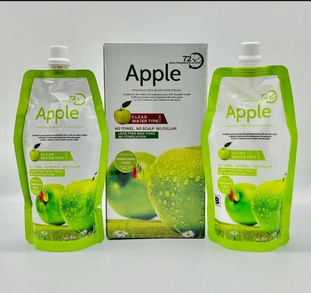 Apple Hair Color 500 ml Ammonia-Free Dark Brown Hair Color Cream – Natural-Looking Coverage with Nourishing Formula View Gallery - Pakistan