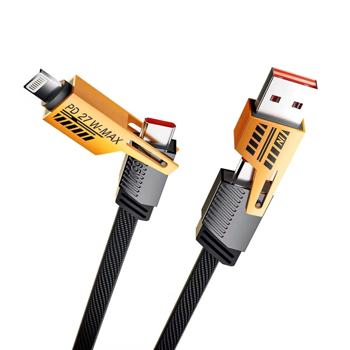 4-in-1 Multi USB Charging Cable – For IPhone and Type C | Fast PD Charger Cord for iPhone, iPad, Samsung, MacBook View Gallery - Pakistan