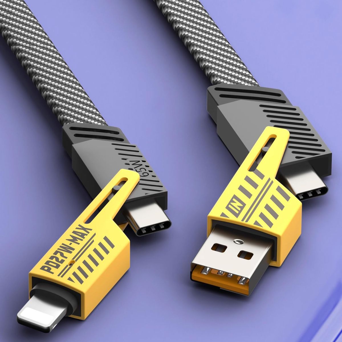 4-in-1 Multi USB Charging Cable – For IPhone and Type C | Fast PD Charger Cord for iPhone, iPad, Samsung, MacBook View Gallery - Pakistan
