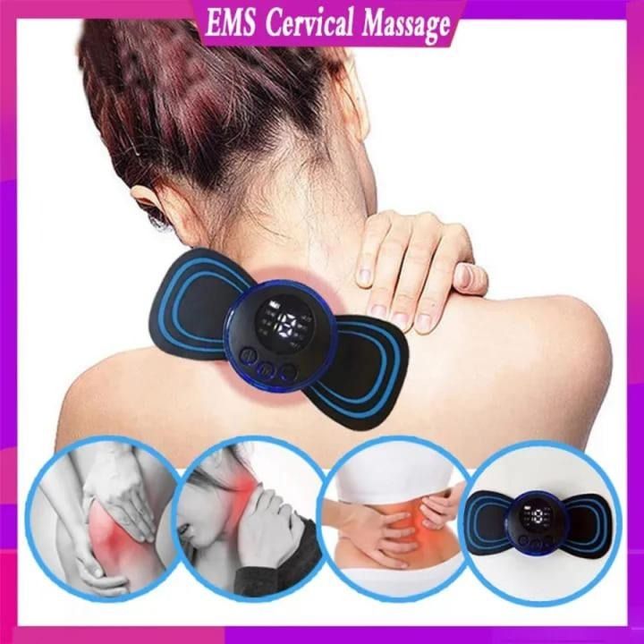 Portable EMS Mini Electric Massager Patch – Muscle Pain Relief for Neck, Back, Arms &amp;amp; Full Body