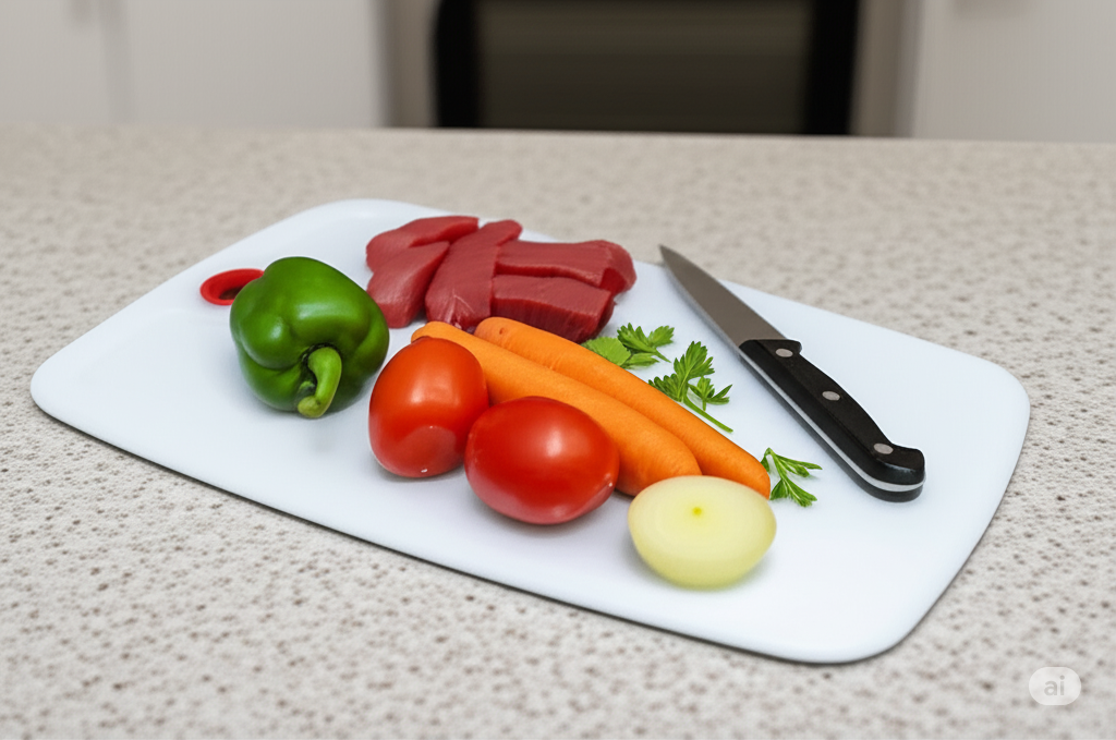 Plastic Chopping Board - Small Size Chopping Board - Cutting Board - Ideal for Food Prep - Chopping Board for Kitchen