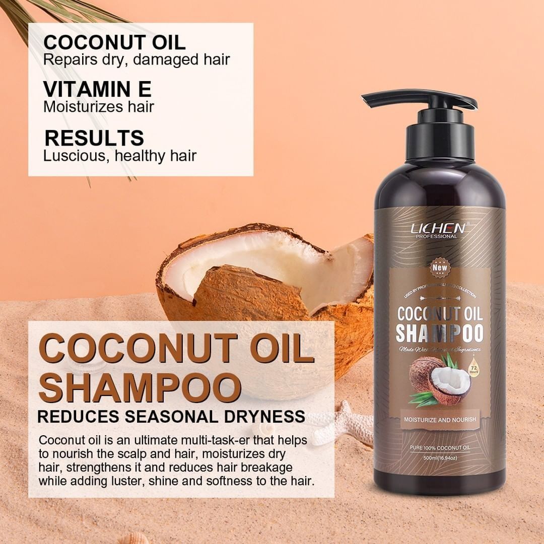 Lichen Hair Shampoo - Lichen Coconut Oil Shampoo, Sulfate Free, Paraben Free, Silicone Free, Color Safe, and Vegan Hair Shampoo - 500 ml   View Gallery - Pakistan