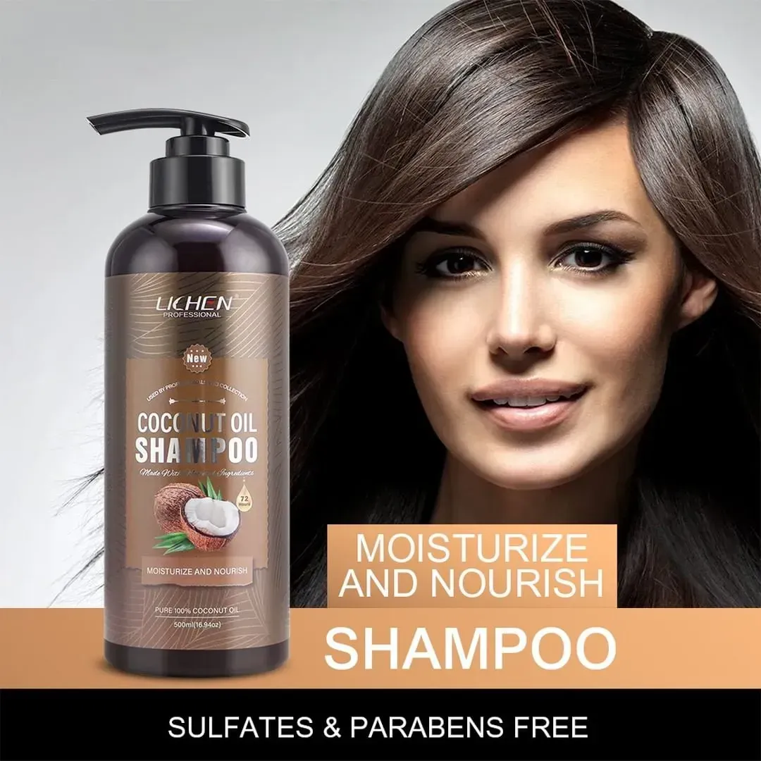 Lichen Hair Shampoo - Lichen Coconut Oil Shampoo, Sulfate Free, Paraben Free, Silicone Free, Color Safe, and Vegan Hair Shampoo - 500 ml   View Gallery - Pakistan