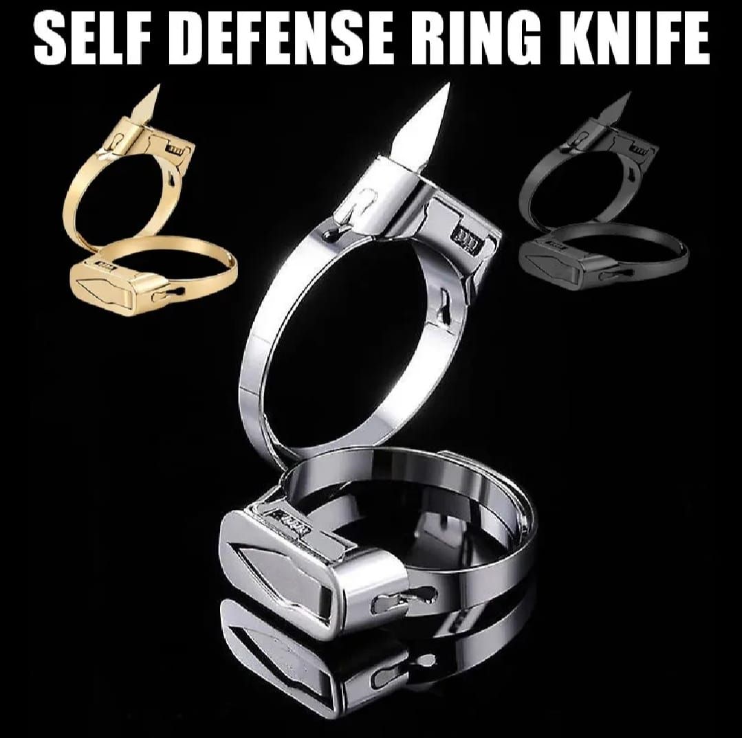 Adjustable Self Defense Ring - Self Defense Ring Knife - Hidden Blade Emergency Protection Tool for Men &amp;amp; Women