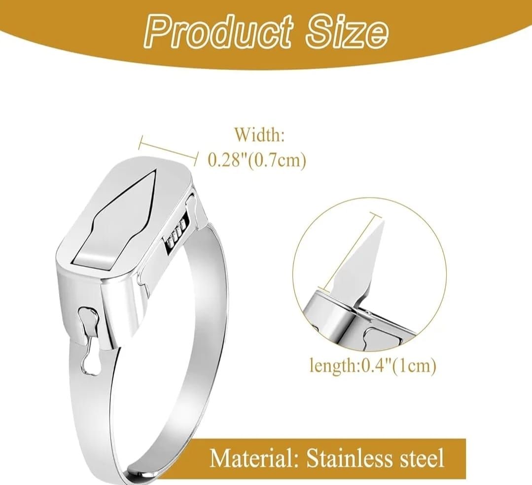 Adjustable Self Defense Ring - Self Defense Ring Knife - Hidden Blade Emergency Protection Tool for Men &amp; Women View Gallery - Pakistan