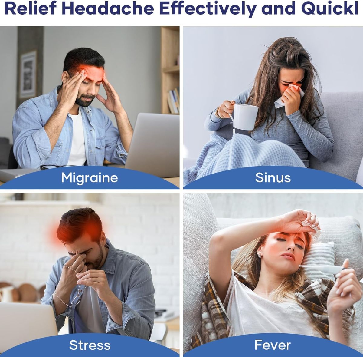 Migraine Relief Cap - Headache Relief Hat for Migraine Relief, Tension, One Size Fits All Headache Cap with Reusable Ice Gel Pack for Puffy Eyes, Stress Relief ( Random Color ) View Gallery - Pakistan