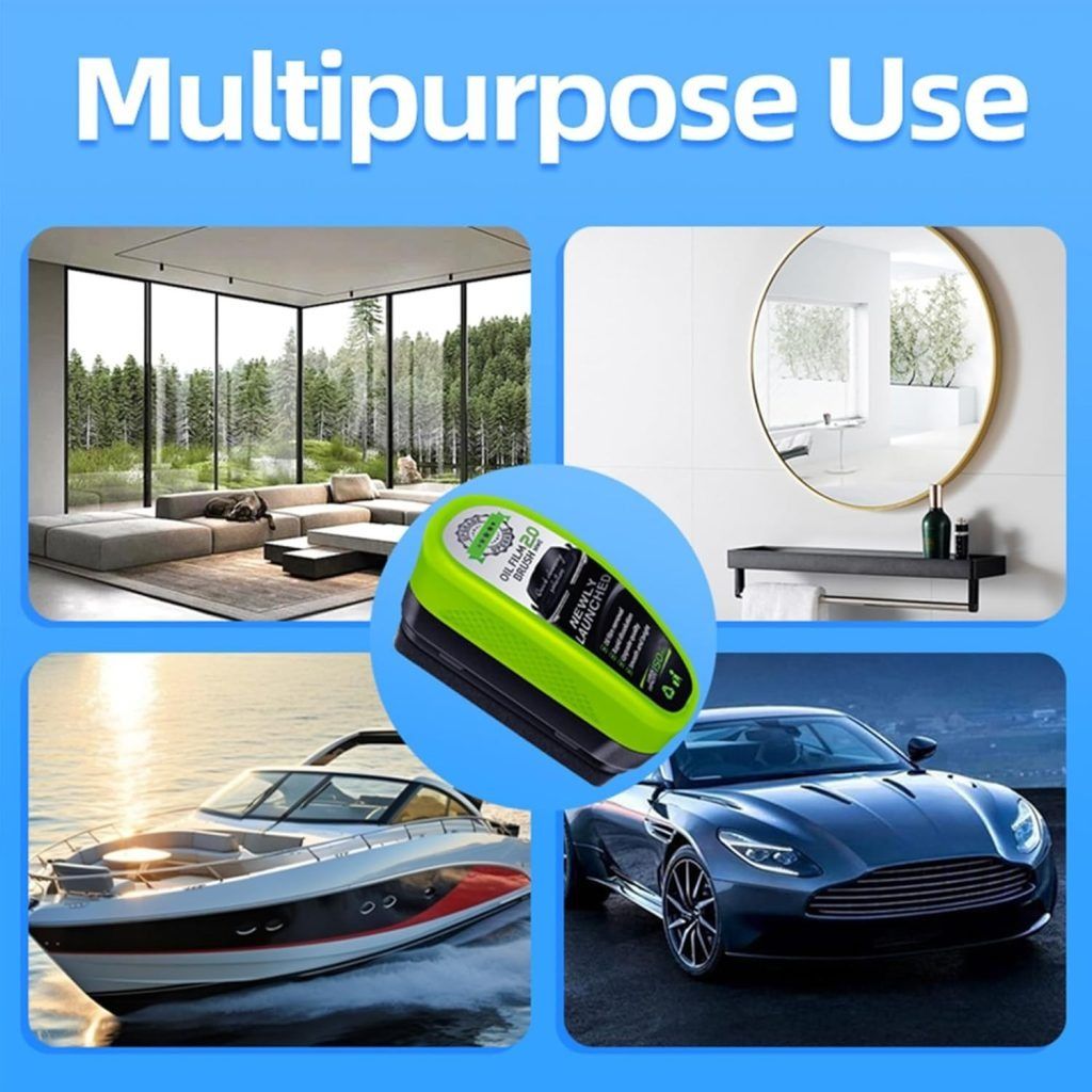 Universal Glass Cleaner,clear Vision Car Glass Oil Film Cleaner Brush For Windshield | Bottle also  Included View Gallery - Pakistan