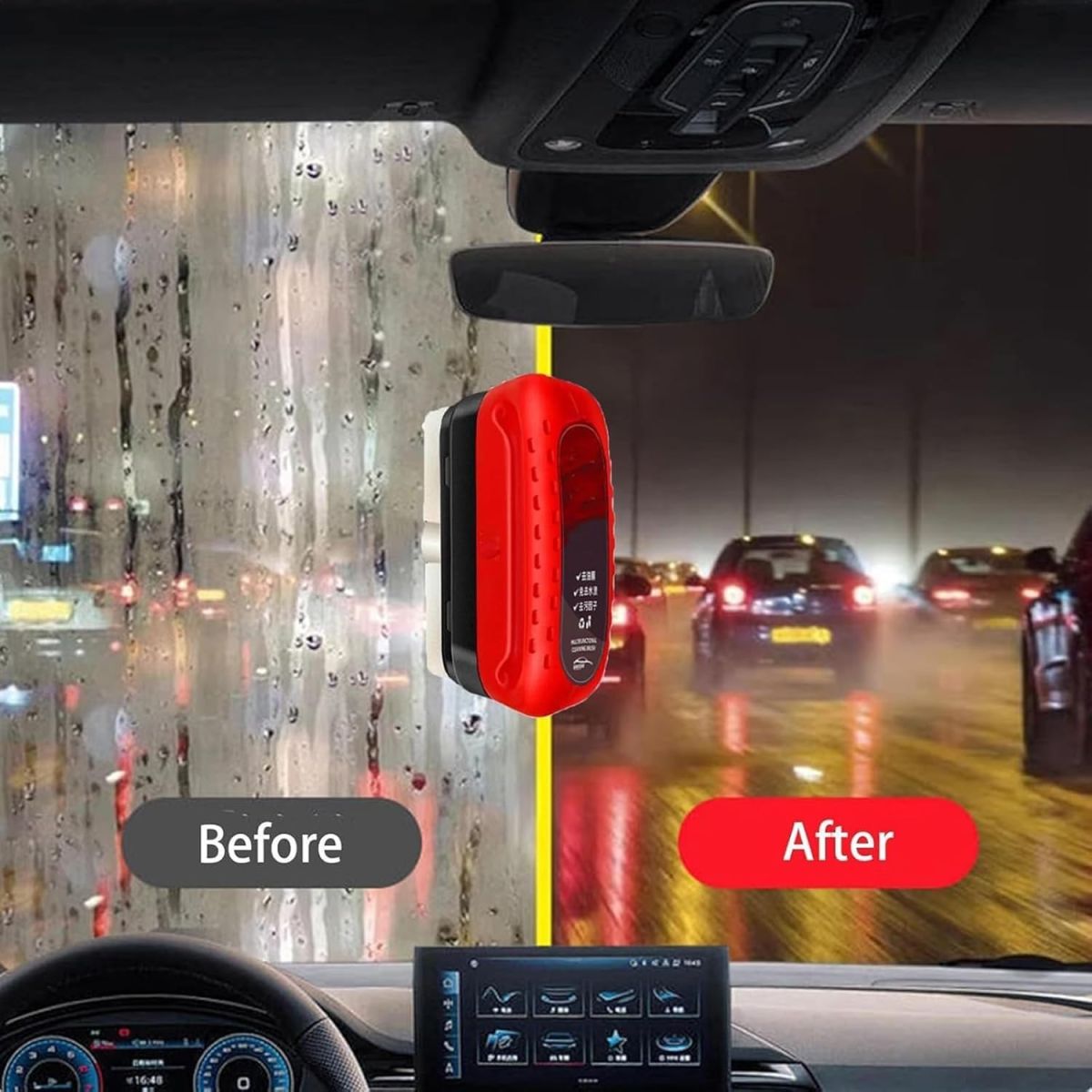 Universal Glass Cleaner,clear Vision Car Glass Oil Film Cleaner Brush For Windshield | Bottle also  Included View Gallery - Pakistan