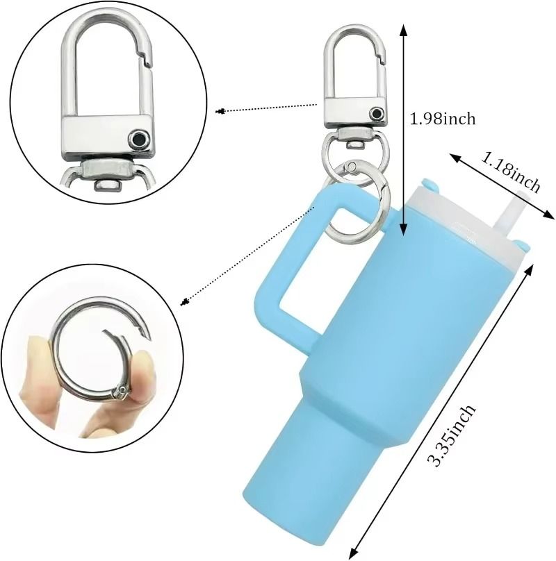 Colorful Mini Stanley Tumbler Key chain – Cute Miniature Tumbler Charm for Handbags, Backpacks &amp; Car Keys – Portable Stanley Cup Key chain Accessory -Random color | Key Chain | Stanley Key chain View Gallery - Pakistan