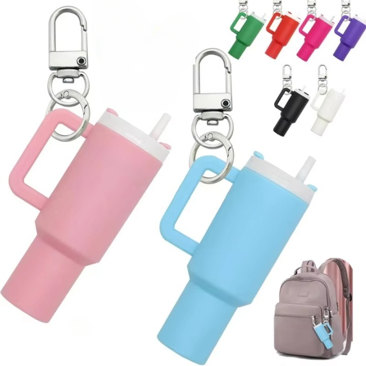 Colorful Mini Stanley Tumbler Key chain – Cute Miniature Tumbler Charm for Handbags, Backpacks &amp; Car Keys – Portable Stanley Cup Key chain Accessory -Random color | Key Chain | Stanley Key chain View Gallery - Pakistan