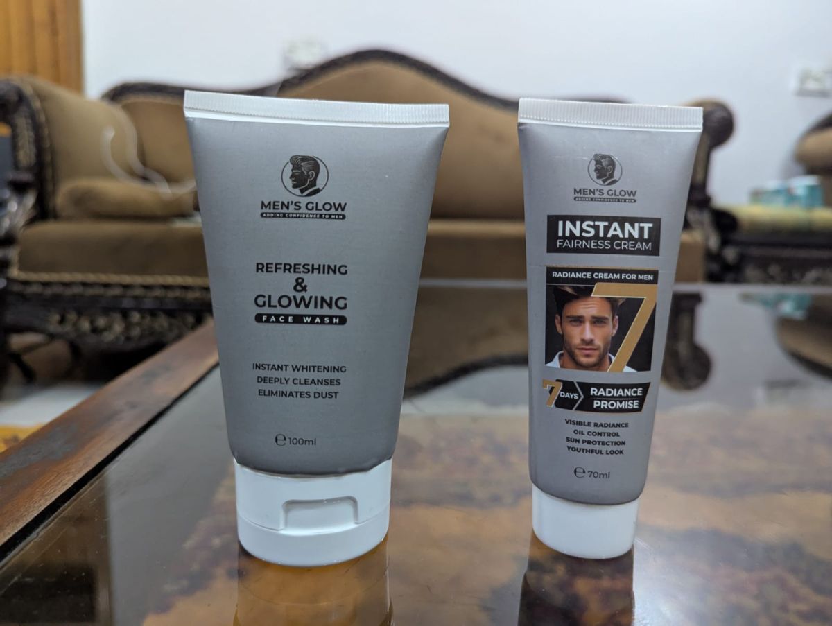 Men's Glow Facewash Bundle – Facewash + Whitening Cream Combo Set View Gallery - Pakistan