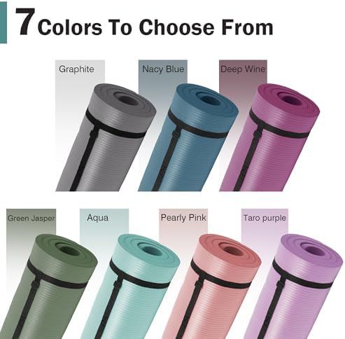 Yoga Mat Non-slip Exercise Gym Flooring Mat Premium Quality For Men And Women Multi Purpose Uses (random Color)(72L*24W)Inch