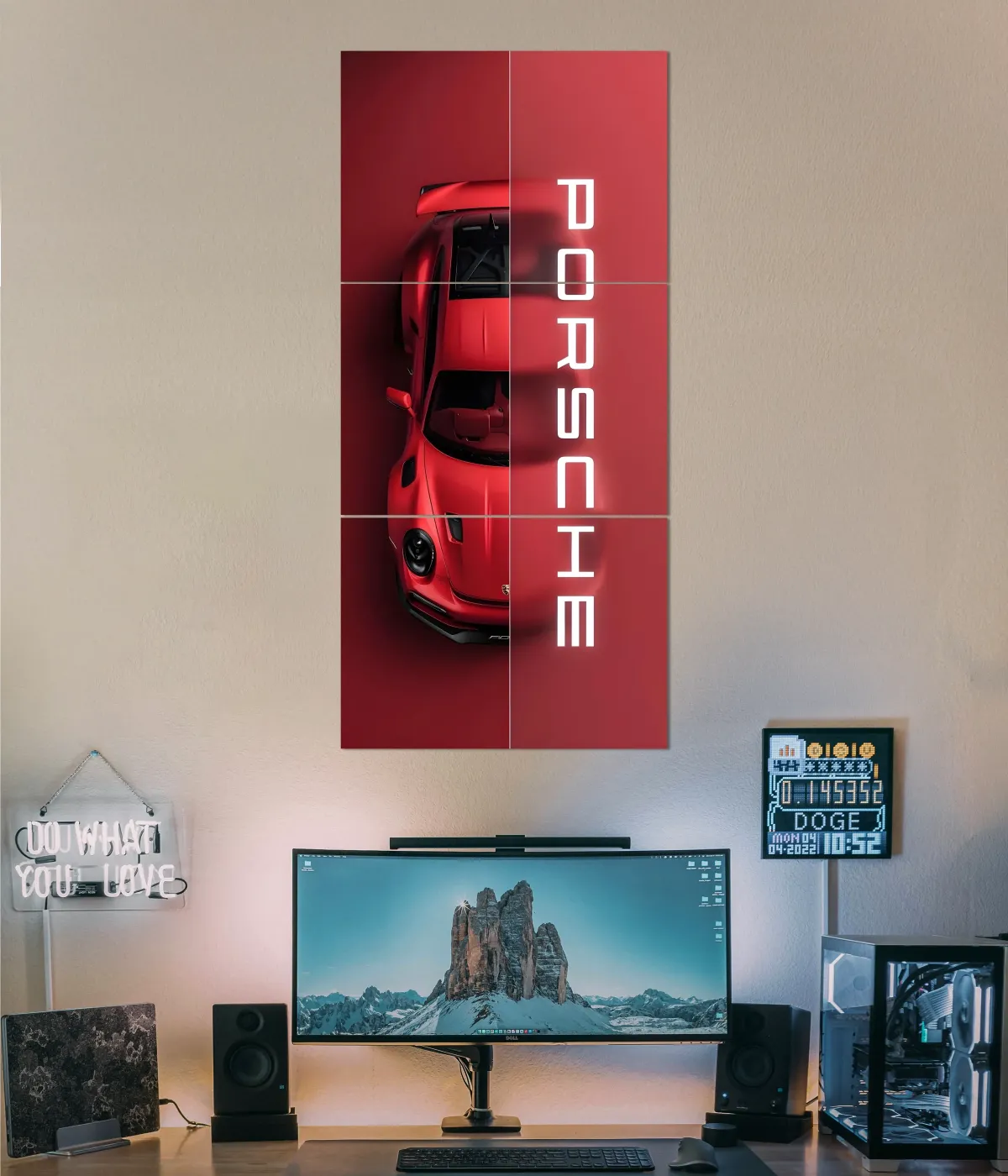 Set of 4 Car Design Sticky Photo Tiles – Wall Frames for Home &amp; Office Decor View Gallery - Pakistan
