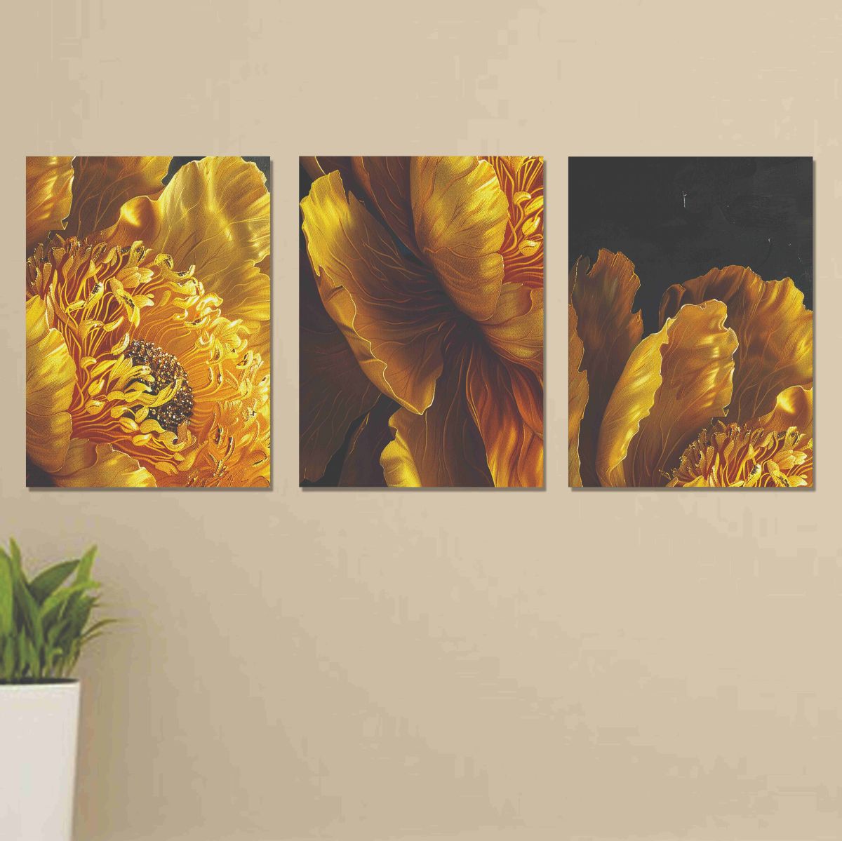 Set of 3 Wall Art Wooden Phototile Frames for Wall Decor