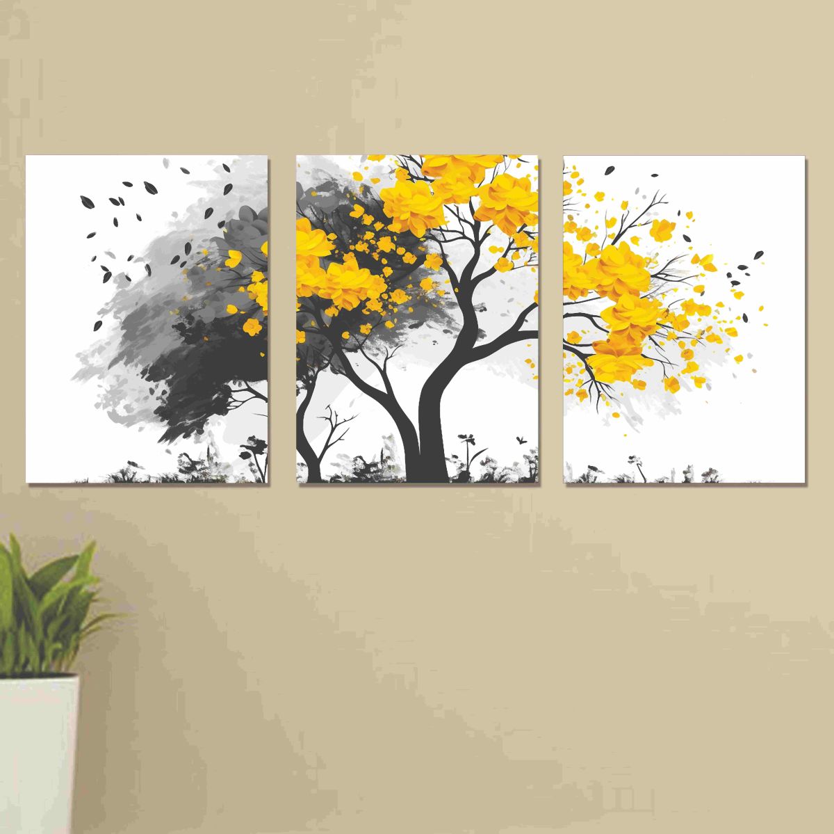 Set of 3 Wall Art Wooden Phototile Frames for Wall Decor