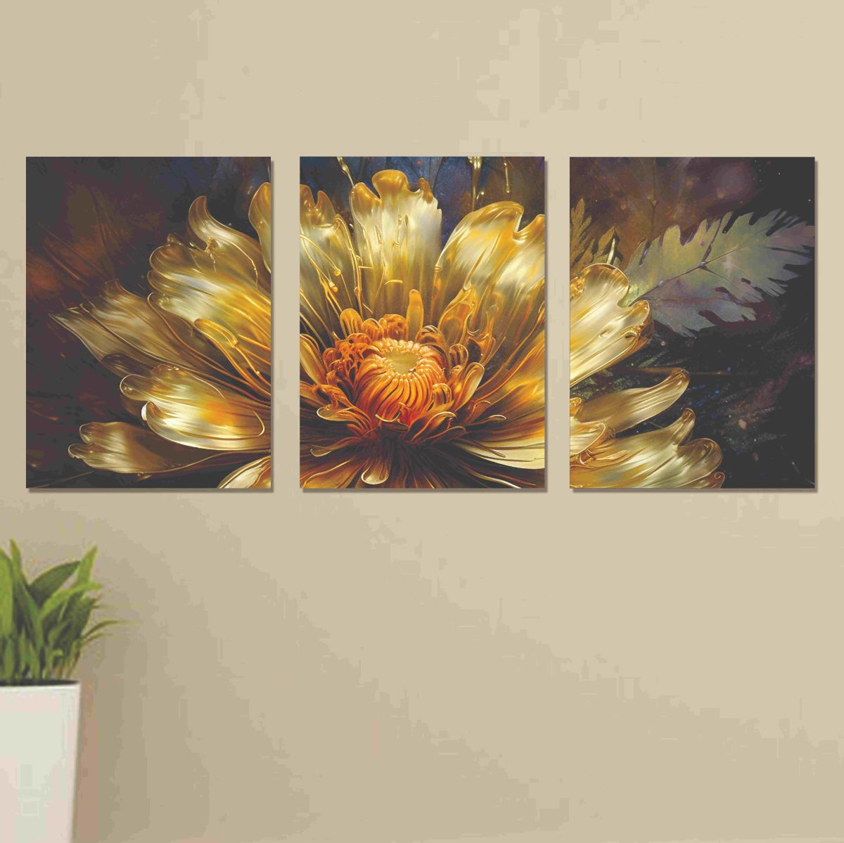 Set of 3 Wall Art Wooden Phototile Frames for Wall Decor