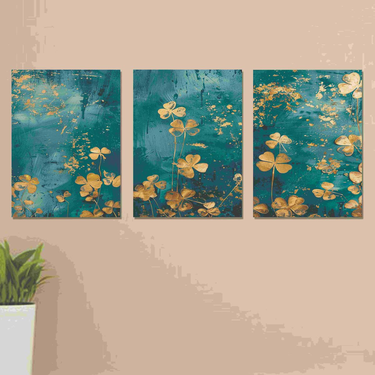 Set of 3 Wall Art Wooden Phototile Frames for Wall Decor