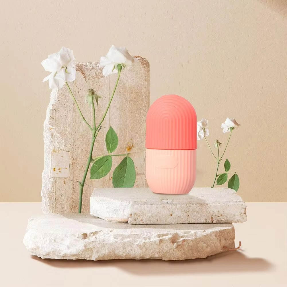 Ice Roller Facial Massage | Silicone Cleansing Ice Lattice | Ice Cube Roller With Scrub – Random Color View Gallery - Pakistan